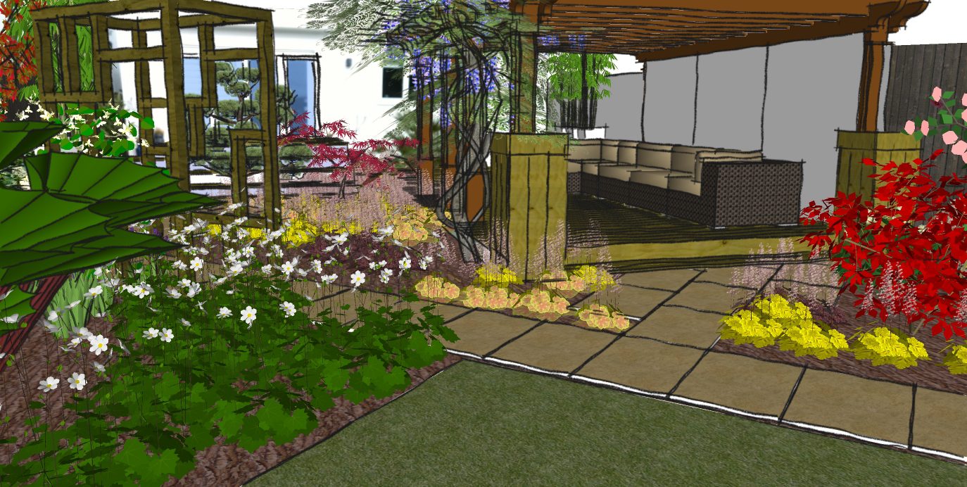 Japanese Inspired Patio Area Earth Designs Garden Design And Build