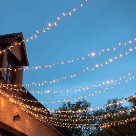 Lights can jazz up your garden patio design