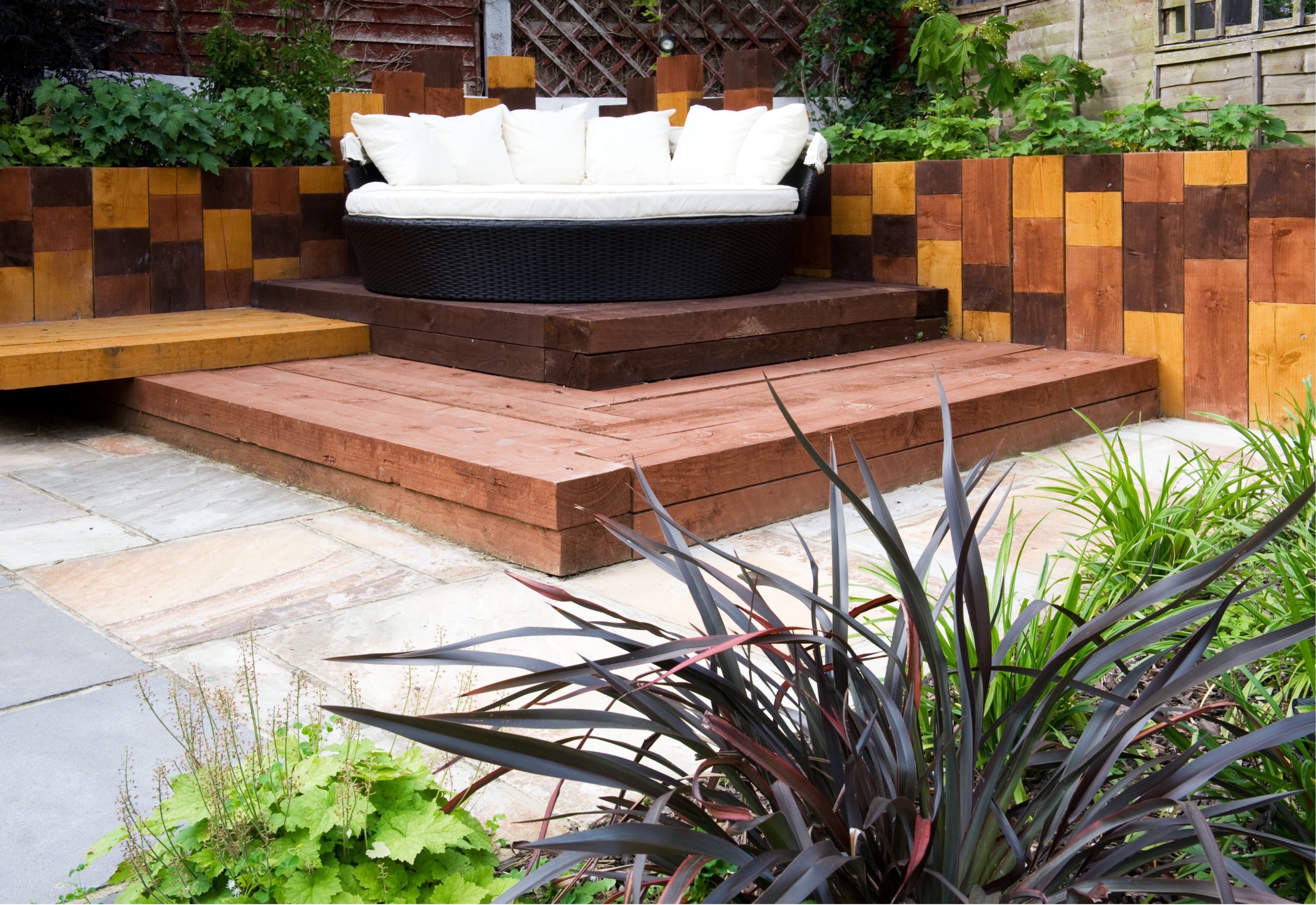 Garden Design Tips Railway Sleepers - used as raised beds