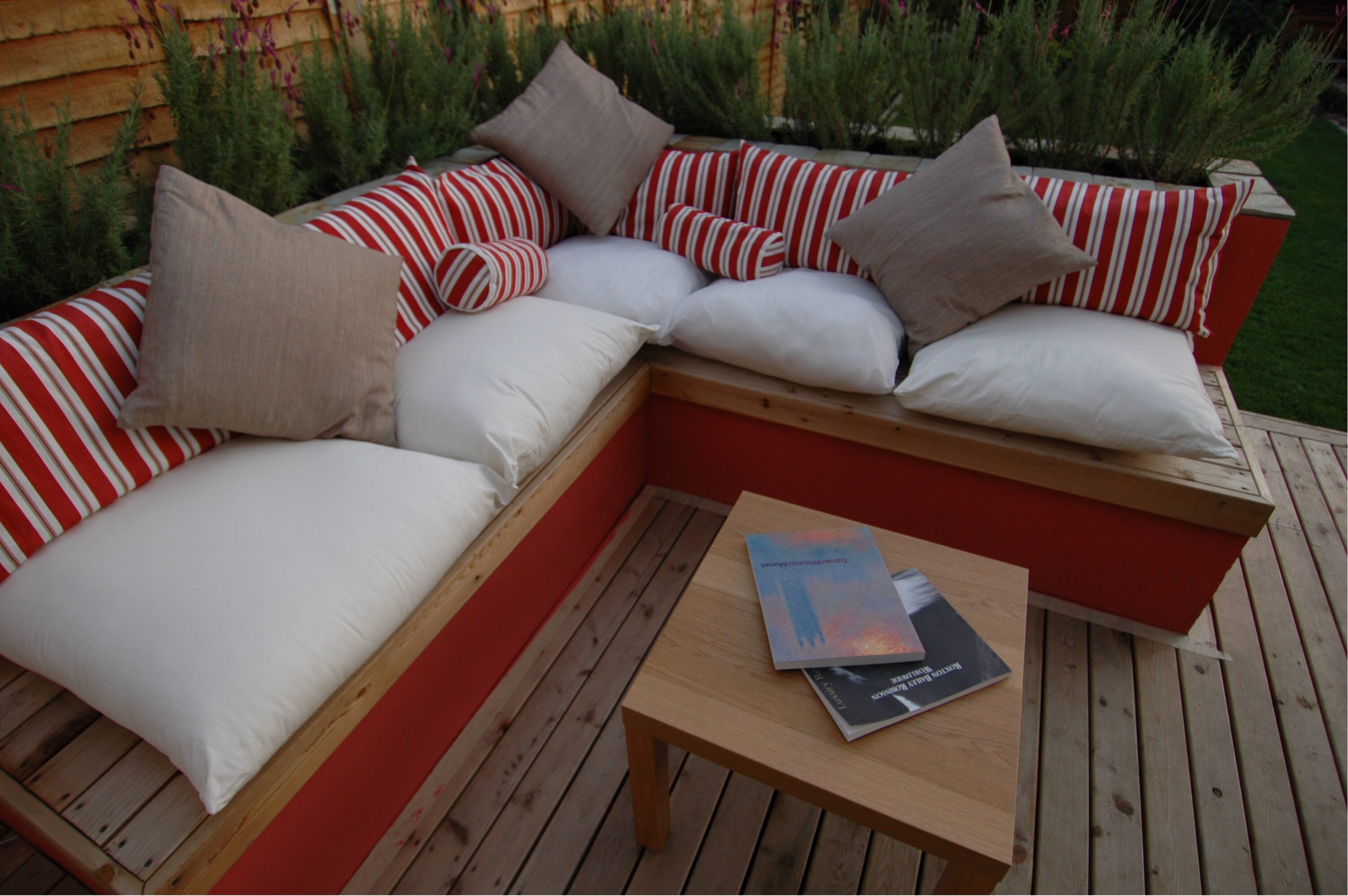Add furniture to your garden patio design for a softer look
